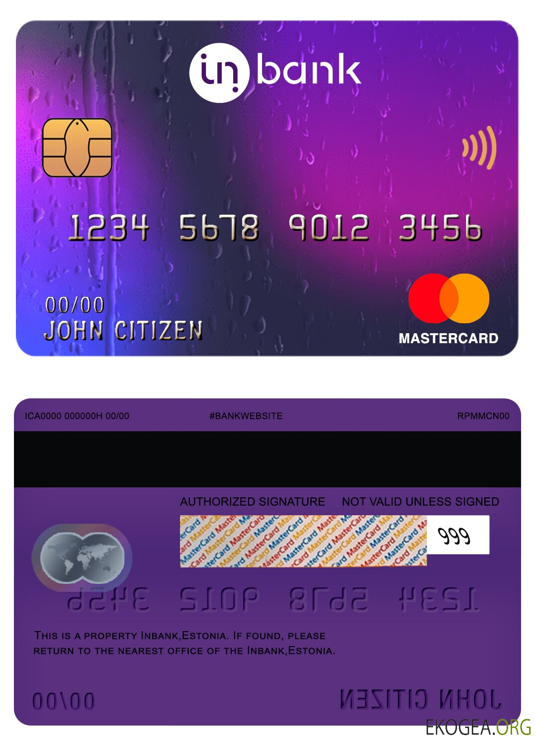 Estonie Inbank mastercard